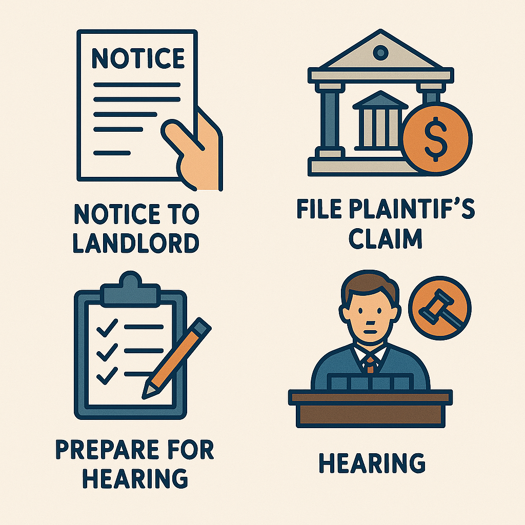 What are the steps for Utah small claims court over a deposit or damages? Learn how to file, serve, prepare evidence, and collect your judgment.