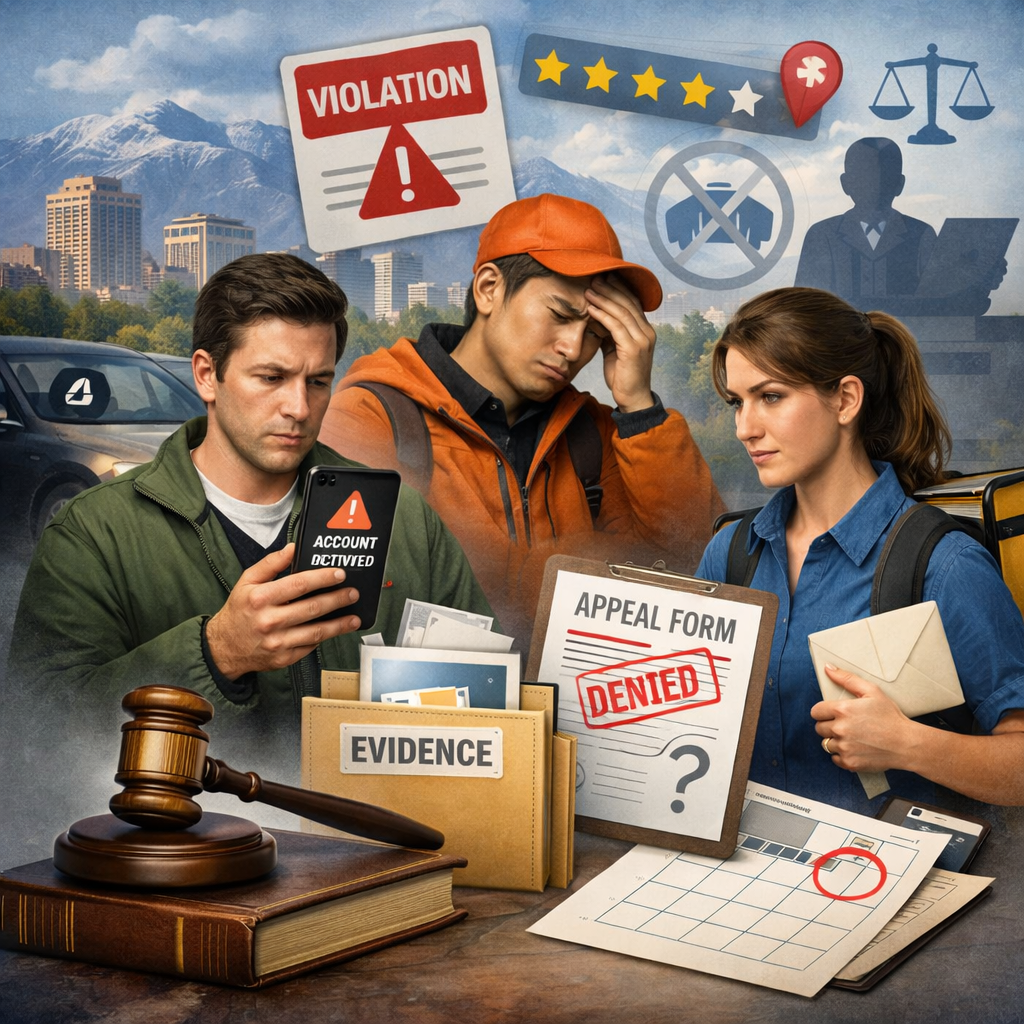 Utah gig worker app deactivation disputes